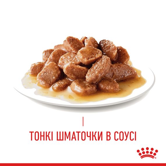 Влажный корм для взрослых кошек Royal Canin Hair&Skin care in gravy для здоровья кожи и блеска шерсти, 85 г | Зображення 3