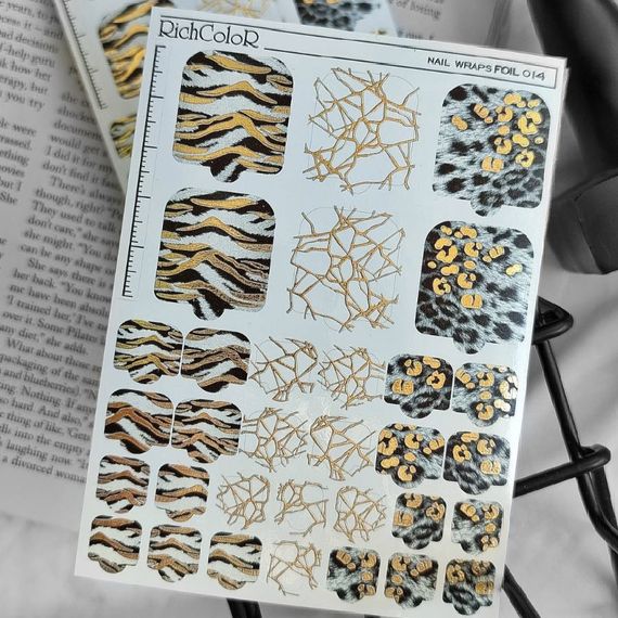 Плівка для дизайну нігтів RichColor 014 для педикюру (8.5x11.5см)