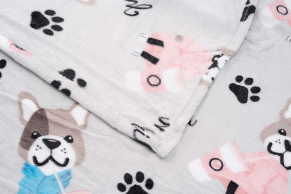 Плед Ardesto Flannel, 160х200 см, бульдоги (ART0112PB) | Зображення 4