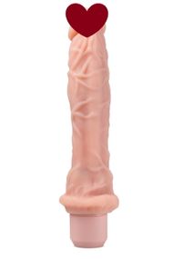 Вібратор реалістичний із випуклими венками Blush Dr. Skin Dr. Richard, бежевий Sex Aura