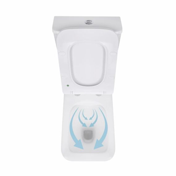 Унитаз-компакт Qtap Kalao безободковый с седалием Soft-close QT08221213AW | Зображення 5