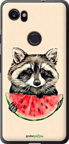 Чохол на Google PixeL 2 XL Єнотик з кавуном "4605t-1643-2448"