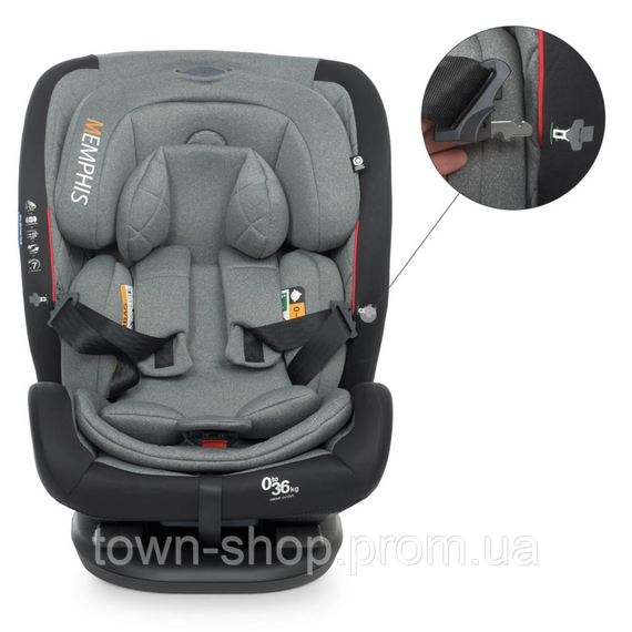 Автокресло ME 1093 MEMPHIS Gray Black | Зображення 2