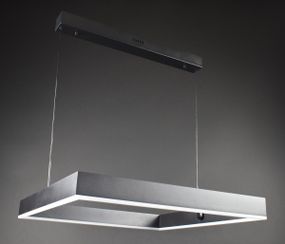 Люстра світлодіодна підвісна LED світильник для квартири на стелю лед 27896 Чорний 20-150х60х60 см.