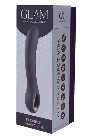 Гнучкий вібратор для точки G Dream Toys Glam Flexible G-Spot, синій Sex Aura | Зображення 4