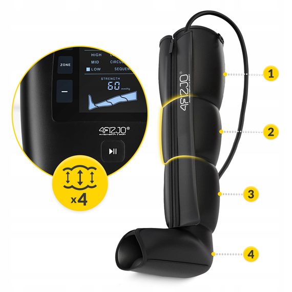 Апарат для пресотерапії та лімфодренажу 4FIZJO 4-и камерний ACTIVE-C4 (P-5905973406604) | Зображення 8
