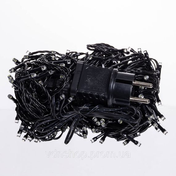 Гирлянда Нить уличная 30 (м) 300 LED черный провод Белый CF300L30MBW | Зображення 4