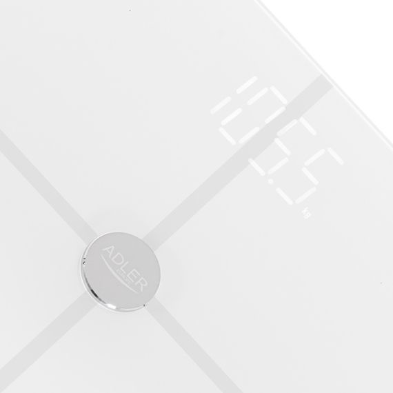 Ваги підлогові діагностичні електронні Adler AD 8187 Smart білі до 180 кг з Bluetooth та аналізом складу тіла | Зображення 1