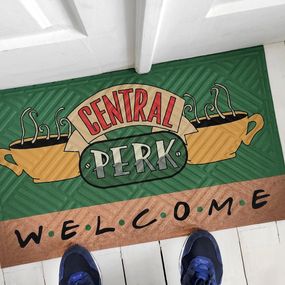 Килимок придверний з принтом Central perk (Friends) 45x75x0,4 см (KOV_24L002)