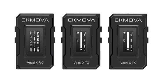 Радіосистема (мікрофон бездротовий) CKMOVA Vocal X V2 (Чорний)