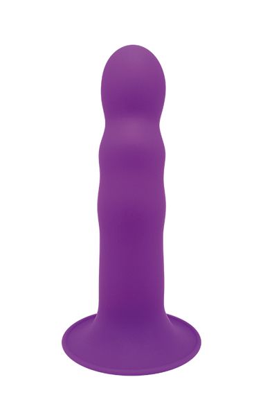 Фалоімітатор термоактивний SOLID LOVE RIBBED PURPLE, Фіолетовий
