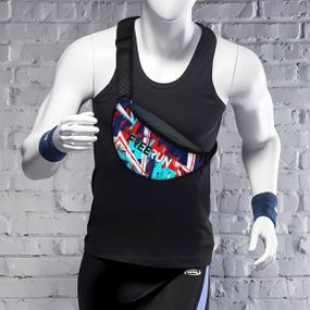 Сумка-бананка мужская/женская Sport 32×16 см с расширителем поясная сумка или сумка через плечо (3730)