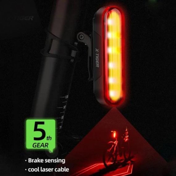 Задний фонарь для шоссейного велосипеда LEADBIKE LD80-6LED, Задняя велосипедная фара мигалка BY-41 | Зображення 3