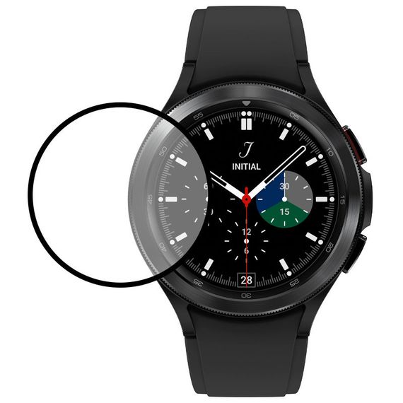 Полимерная пленка 3D (full glue) (тех.пак) для Samsung Galaxy Watch 4 42mm Черный
