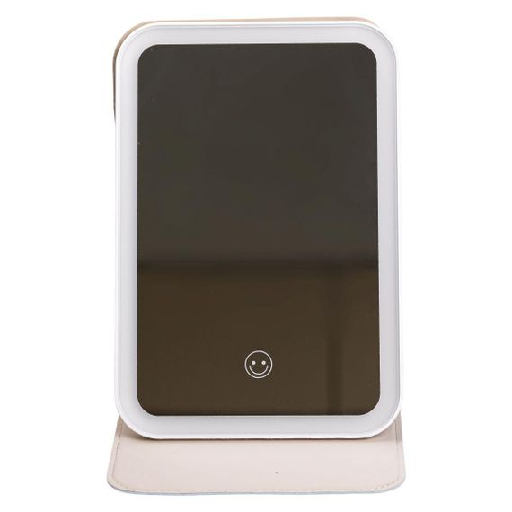 Дзеркало з лед підсвічуванням настільне складне 19.5х13.5 см косметичне для макіяжу HP-10-8AV | Зображення 1