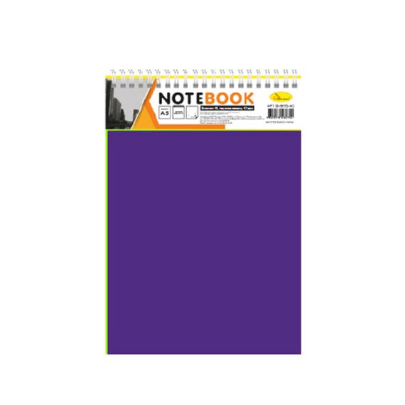 Блокнот А5 В-БП5-80, 80 листов, пружина сверху Фиолетовый