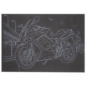 Гравюра А5 "Мотоцикл-3" ГрА5с-26 эконом вариант в пакете 21 х 14,8 см