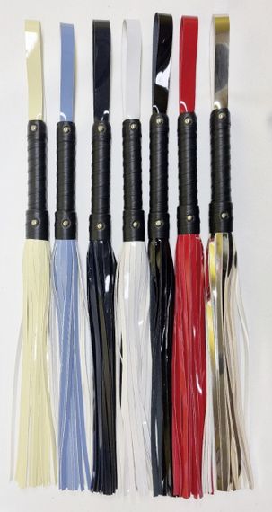 Флоггер из искуственной лакированной кожи Flirty ECO Varnish Leather - Black & Blue, BL-00043 sexstyle | Зображення 2