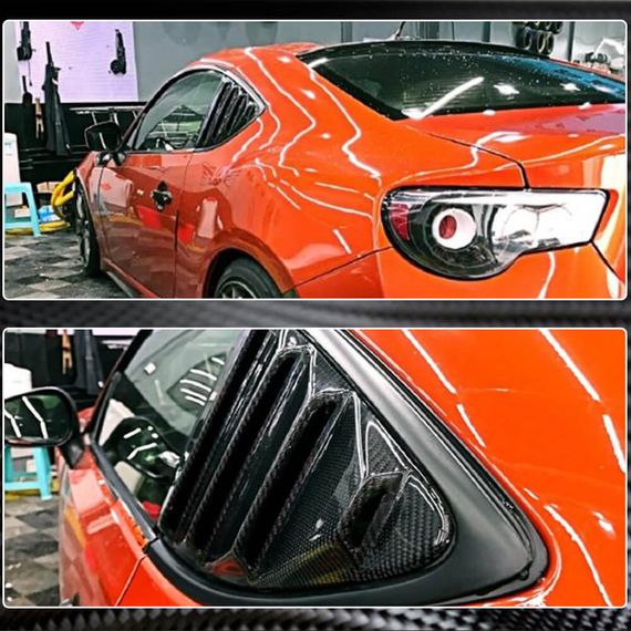 Накладки на задні вікна (Карбон) для Subaru BRZ 2012-2021 рр | Зображення 4