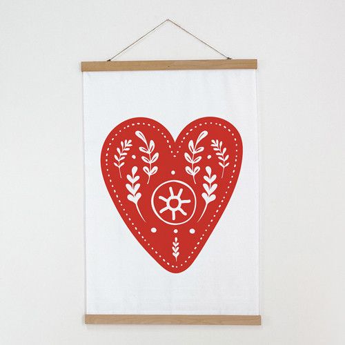 Тканинний постер на стіну Серце 60х93 см (TPSR_23NY015)