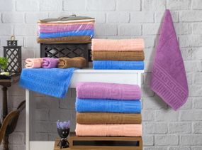 Набір рушників Zeron 128219 Туреччина 140*70  Махра Різні кольори
