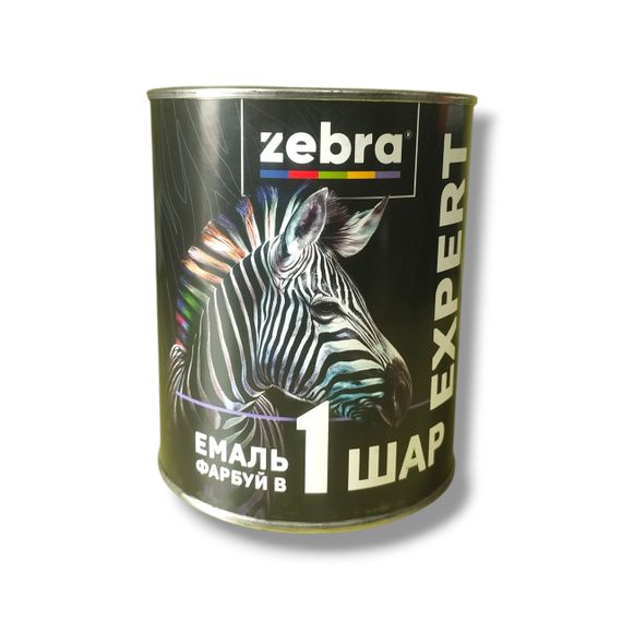 Фарба-емаль ZEBRA Expert "1 Шар" №1010 Білий, 0.7 л