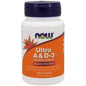 Комплекс Витамин A+D NOW Foods Ultra A And D-3 100 Softgels NOW-00361
