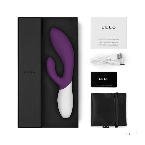 Вібратор-кролик LELO Ina Wave 2 Plum, манливий рух стовбура + вібрації | Зображення 1