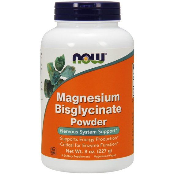 Микроэлемент Магний NOW Foods Magnesium Bisglycinate Powder 227 g /91 servings/ Pure
