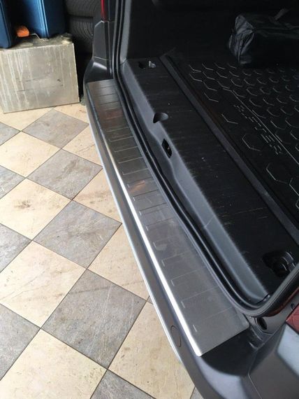 Накладка на задний бампер (нерж) для Peugeot Partner/Rifter 2019↗ гг. | Зображення 2