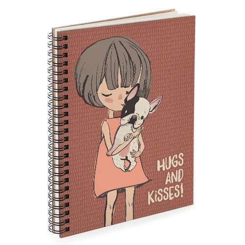 Скетчбук Hugs and kisses! 18x21 см (BDP_DOG009)