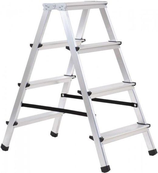 Лестница-стремянка двухсторонняя алюминиевая Aloft (Алофт) 2х4 (ALDD4)