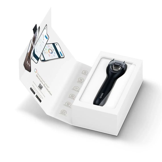 Электронный роллер для лица с микроиглами GESKE MicroNeedle Face Roller 9в1 gray, Черный | Зображення 8