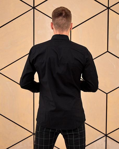 Рубашка классическая чёрный L XL | Зображення 5