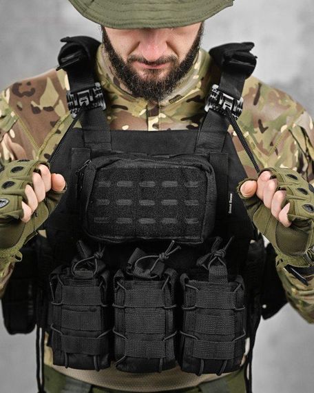 Плитоноска 4 скидання black Single Sword ВТ1096 | Зображення 3