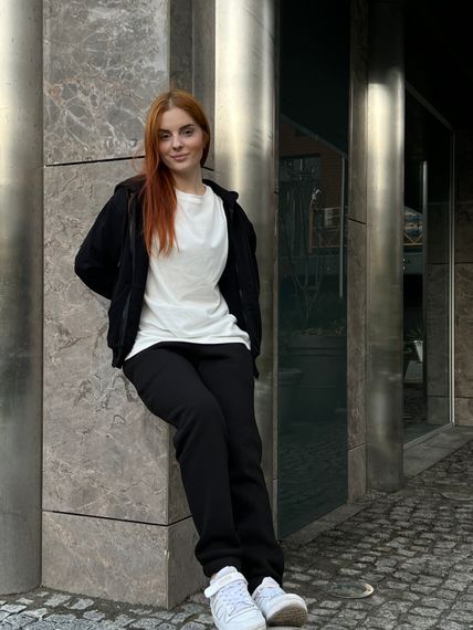 Худі на блискавці жіноче чорного кольору, 2XL | Зображення 6