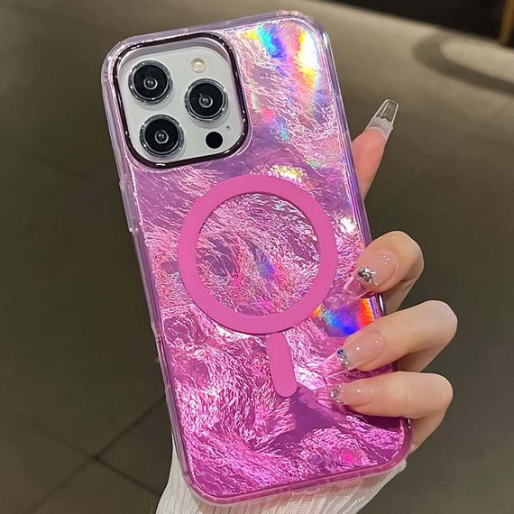 Чохол TPU Shiny Mountain Magnetic Fit для Apple iPhone 16 Pro Max (6.9") Pink | Зображення 1
