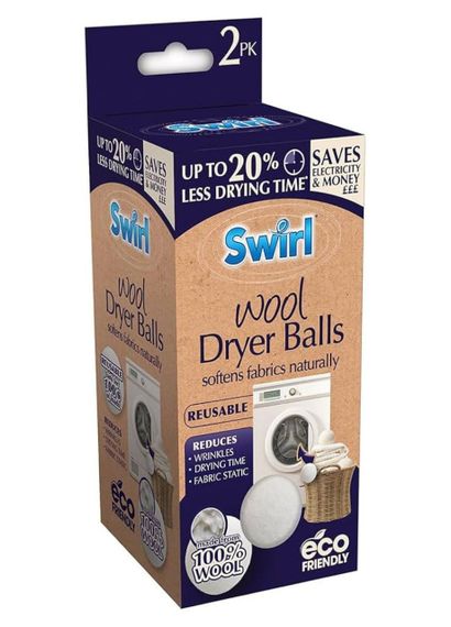 Шерстяные шарики для сушильной машины Swirl Wool Dryer Balls 2шт