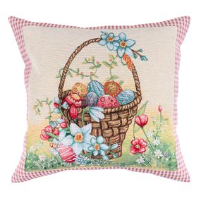 Наволочка гобеленова одностороння MAGIC EASTER CO1-NV Limaso, 45x45, Квадратна, Великодній, Без люрексу, 75% поліестер, 22% бавовна, 3% акрил, Односторонній, Гобелен