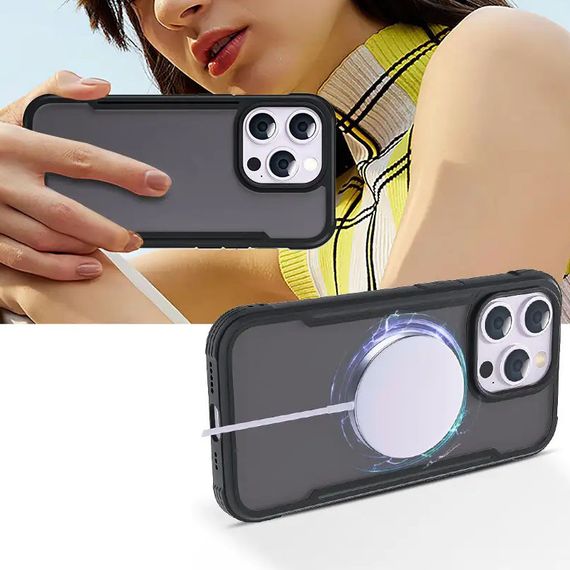 TPU+PC чохол Defense Matte для Apple iPhone 15 Pro (6.1") Чорний | Зображення 2