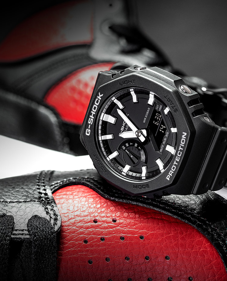 Полімерні чоловічі наручні годинники Casio G-Shock GA-2100-1AER оригінальні японські з полімерним ремінцем | Зображення 4