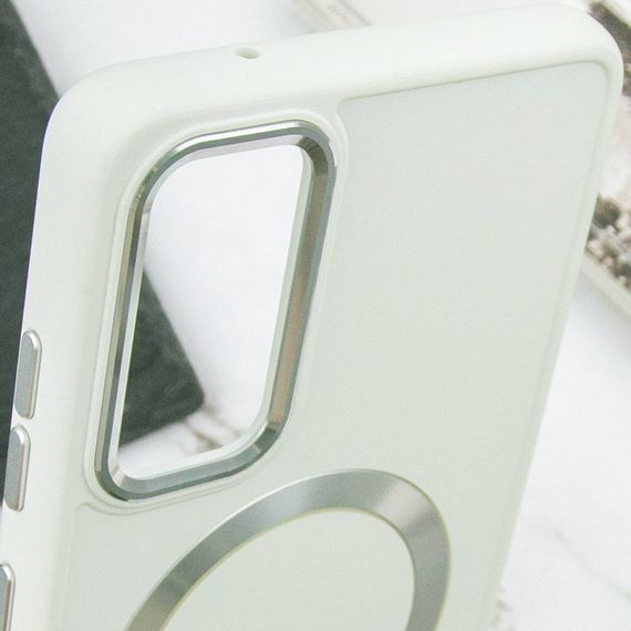 TPU чехол Bonbon Metal Style with MagSafe для Samsung Galaxy S23 FE Белый / White | Зображення 4