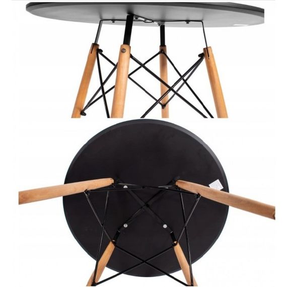 Стіл обідній круглий Bonro В-957-800 Чорний | Зображення 1