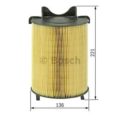 Фільтр повітряний SKODA OCTAVIA, SEAT ALTEA, AUDI A3, BOSCH (1457433576) | Зображення 9