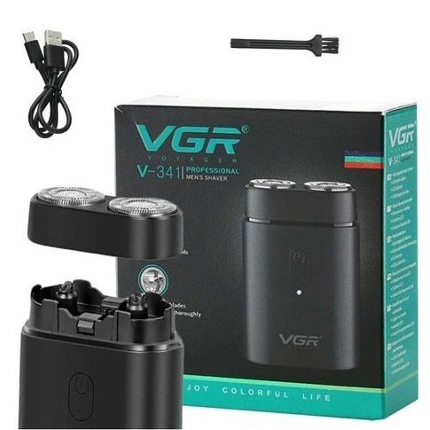 Мужская аккумуляторная мини электробритва VGR V-341 с двумя головками для бритья бороды и усов шейвер | Зображення 3