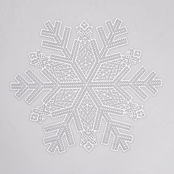 Коврик для сервировки стола Snowflake 38 см серебро HP-36327-21