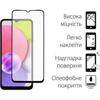Чехол для мобильного телефона Dengos Kit for Samsung Galaxy A03s case + glass (Black) (DG-KM-24) | Зображення 2