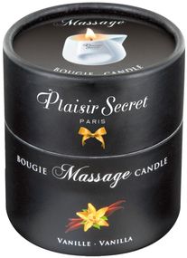Масажна свічка - Plaisir Secrets Massage Candle Vanilla, 80 мл