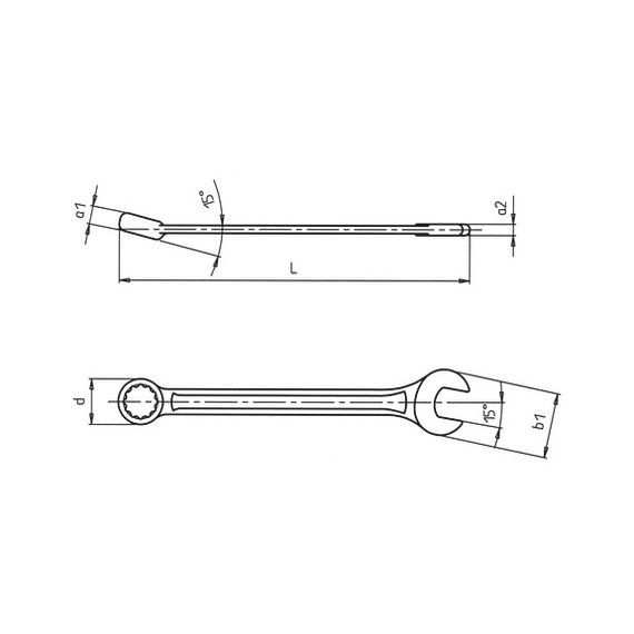 Ключ комбінований Wurth короткий WS6 Zebra | Зображення 1