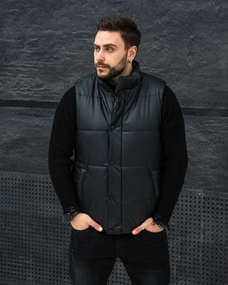 Жилетка дутая чёрный S XL